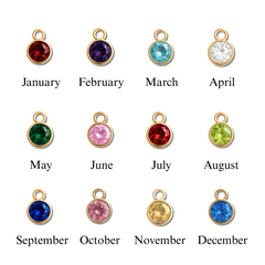 Horizontal Bar Necklace with Birthstone