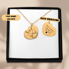 Our first christmas together Heart Necklace