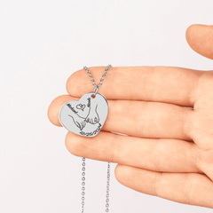 Our first christmas together Heart Necklace