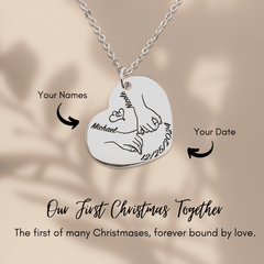 Our first christmas together Heart Necklace